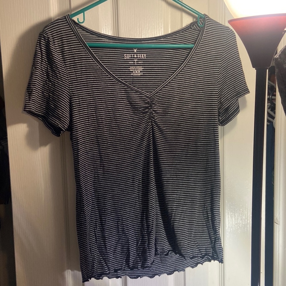 American eagle striped sexy tee